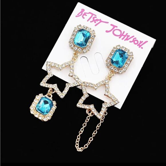 BJ Blue Star Earrings. NWT - Picture 3 of 4